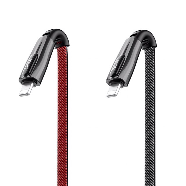 Hoco U70-Cáp sạc CHỐNG GẬP ĐẦU[1m2], bọc vải CHỐNG ĐỨT, có cả 3 loại cổng cho ĐIỆN THOẠI/MÁY TÍNH BẢNG