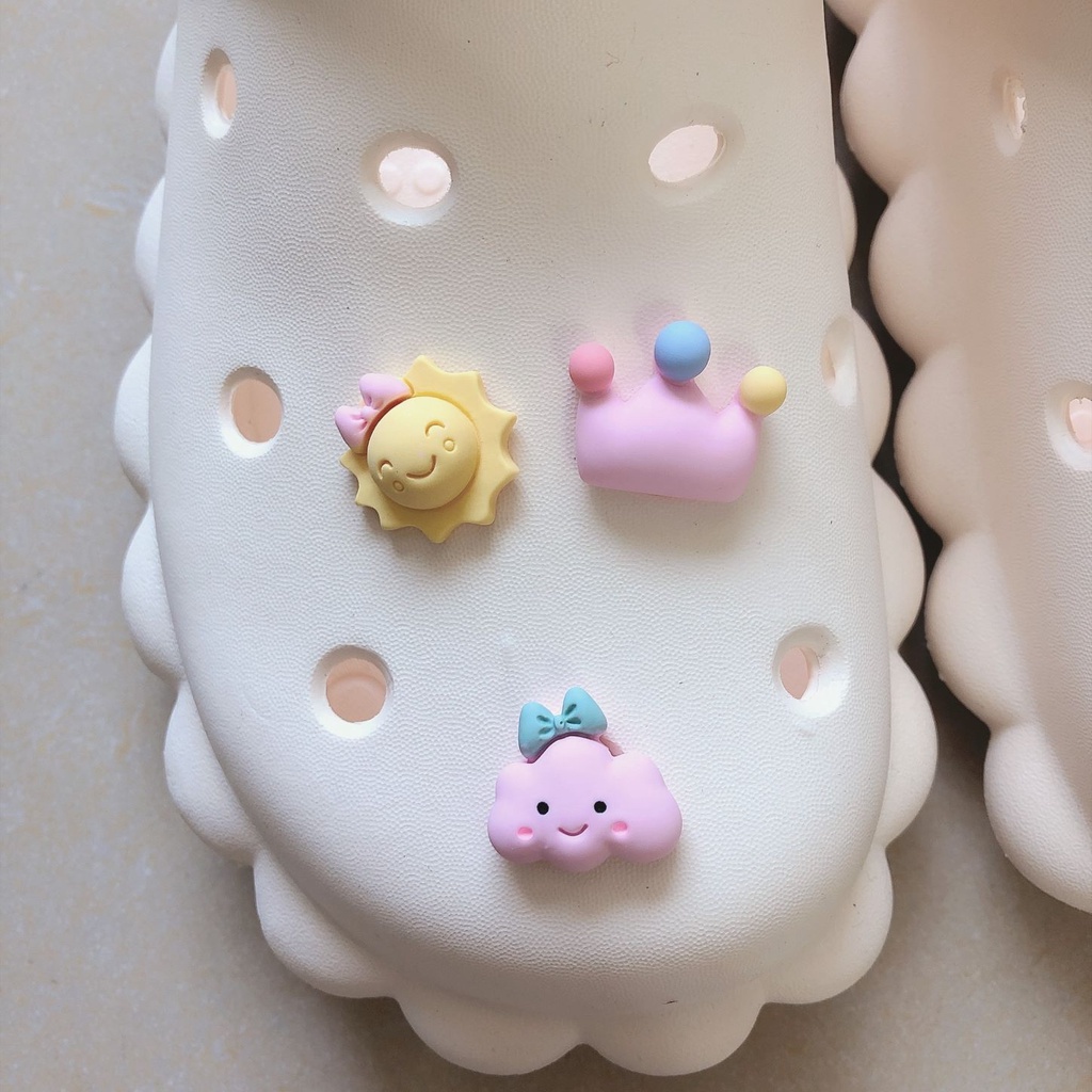 crocs sticker Miếng dán trang trí hình cá ngựa diyshoes sticker Accessories Stickers Sandals Shoe Decoration