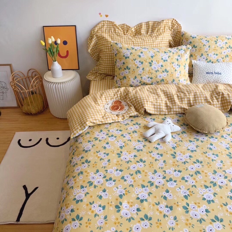 Bộ chăn ga gối Cotton living 100% cotton