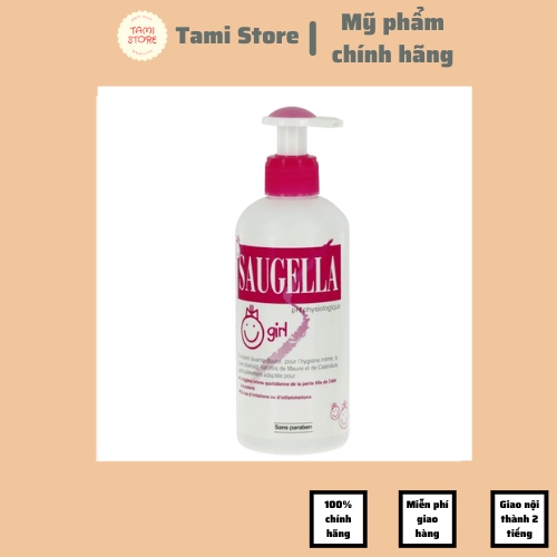 Dung Dịch Vệ Sinh Saugella Cho Bé Gái Từ 3 - 12 Tuổi 200ml Hàng Pháp Chuẩn TAMI Store