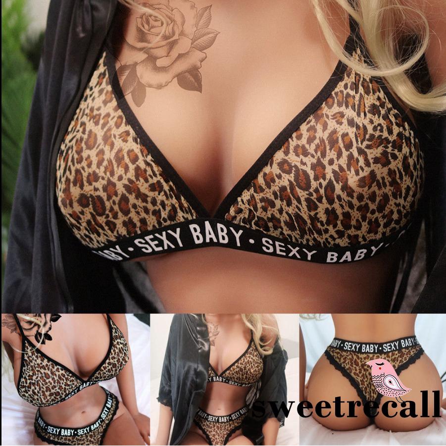 Set đồ bikini 2 mảnh thời trang họa tiết da báo phối ren độc đáo từ polyester và cotton trộn cho nữ | BigBuy360 - bigbuy360.vn
