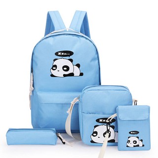 Bộ 4 món balo túi đeo chéo nữ gấu trúc thời trang