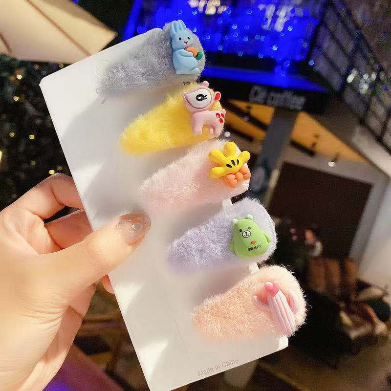 Bộ kẹp tóc hoạt hình thời trang Hàn Quốc xinh xắn cho bé