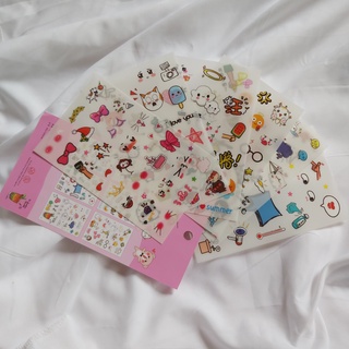 Bộ sticker, nhãn dán hoạt hình siêu dễ thương 6 tờ hơn 180 miếng dán
