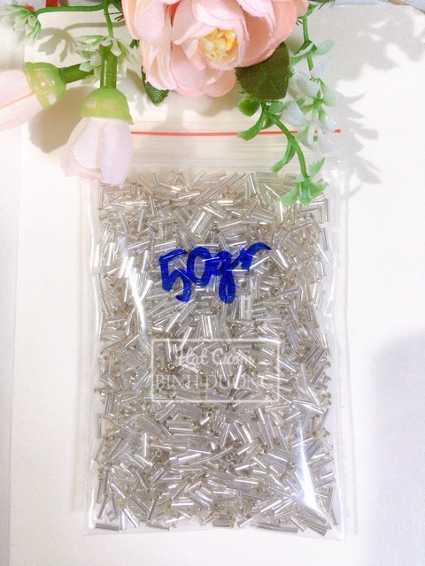 1500-2000 HẠT ỐNG BẠC 3mm 7mm TRANG TRÍ