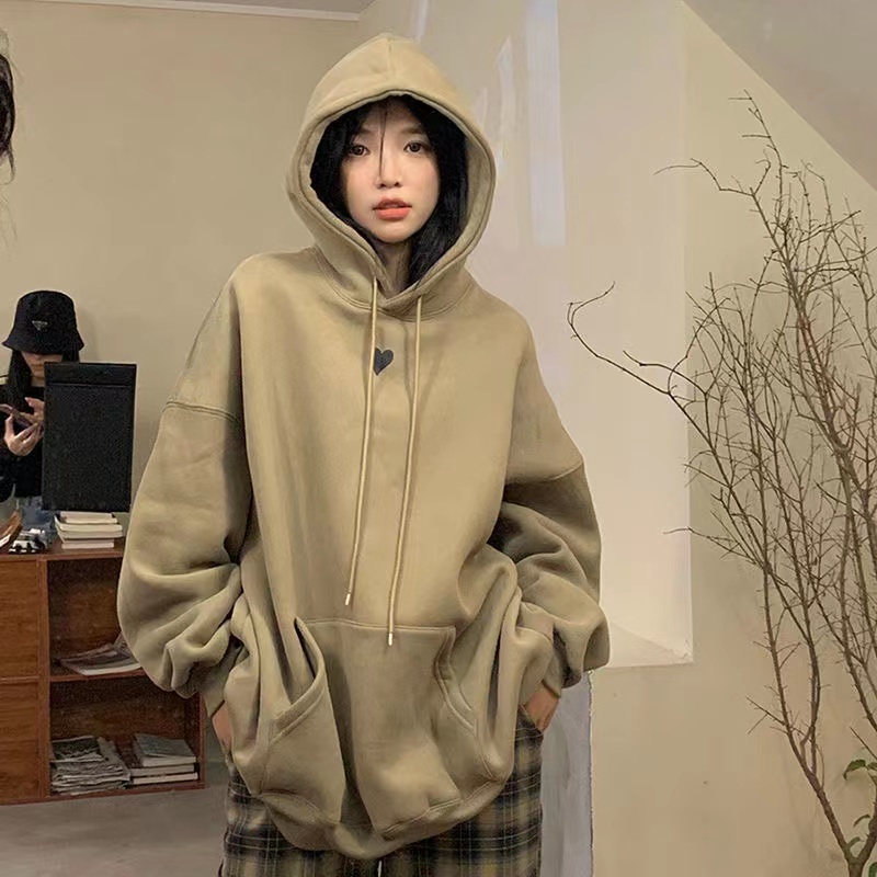 Áo hoodie PERTY mỏng dáng rộng phong cách Hàn Quốc retro thời trang mùa thu dành cho nữ