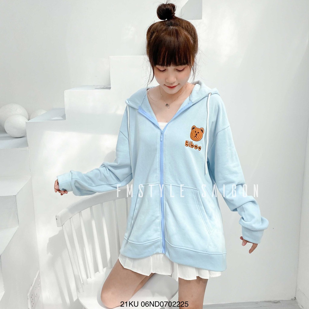 Áo khoác có nón thêu BIBOO chống nắng ulzzang thời trang nữ FmStyle SaiGon 21KU06ND0702 | BigBuy360 - bigbuy360.vn