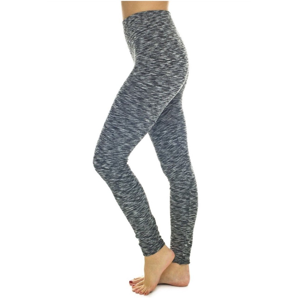 Quần legging lưng cao tập gym 90 Degree muối tiêu