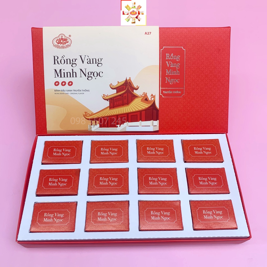 Bánh Đậu Xanh Minh Ngọc Rồng Vàng Hải Dương A27 6 vị 150g