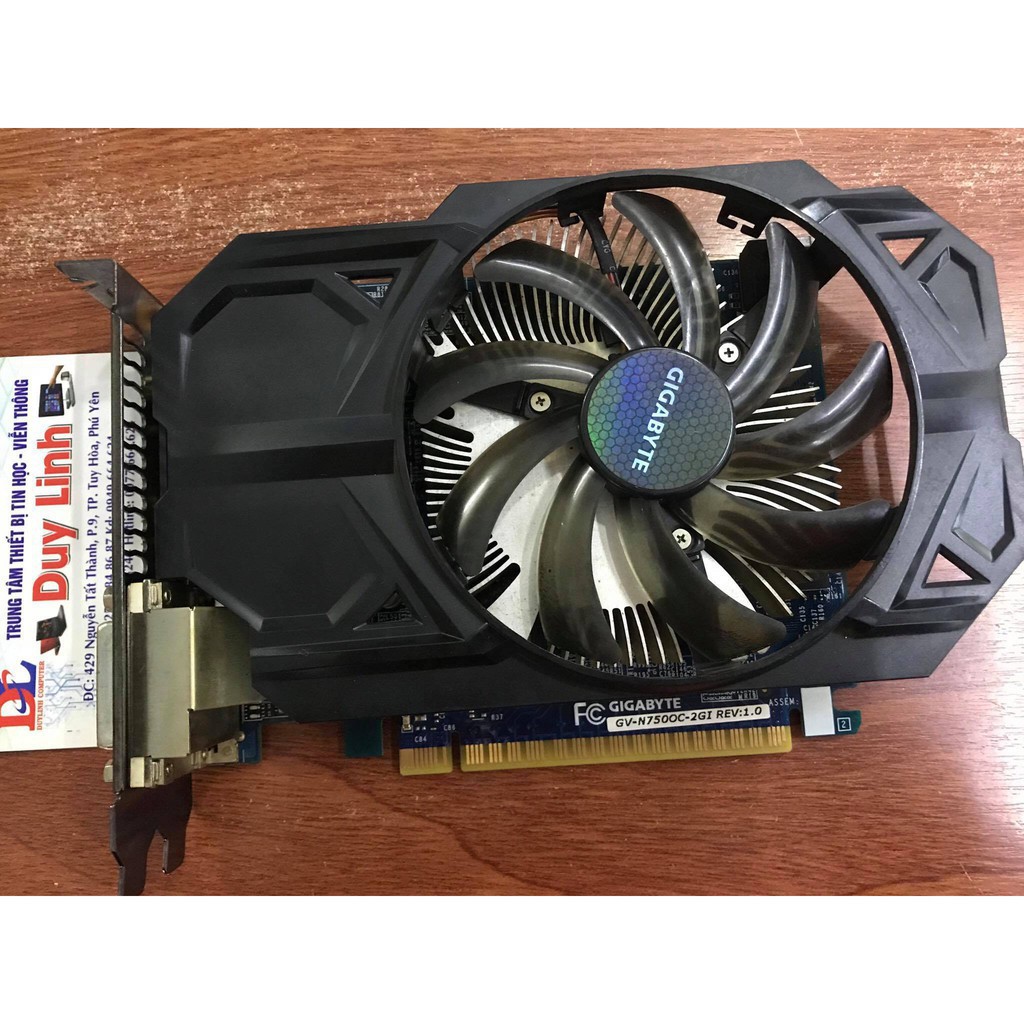 (giá khai trương) Vga Gigabyte 750ti 2G bảng 2 fan đẹp ngon lành 95 | BigBuy360 - bigbuy360.vn