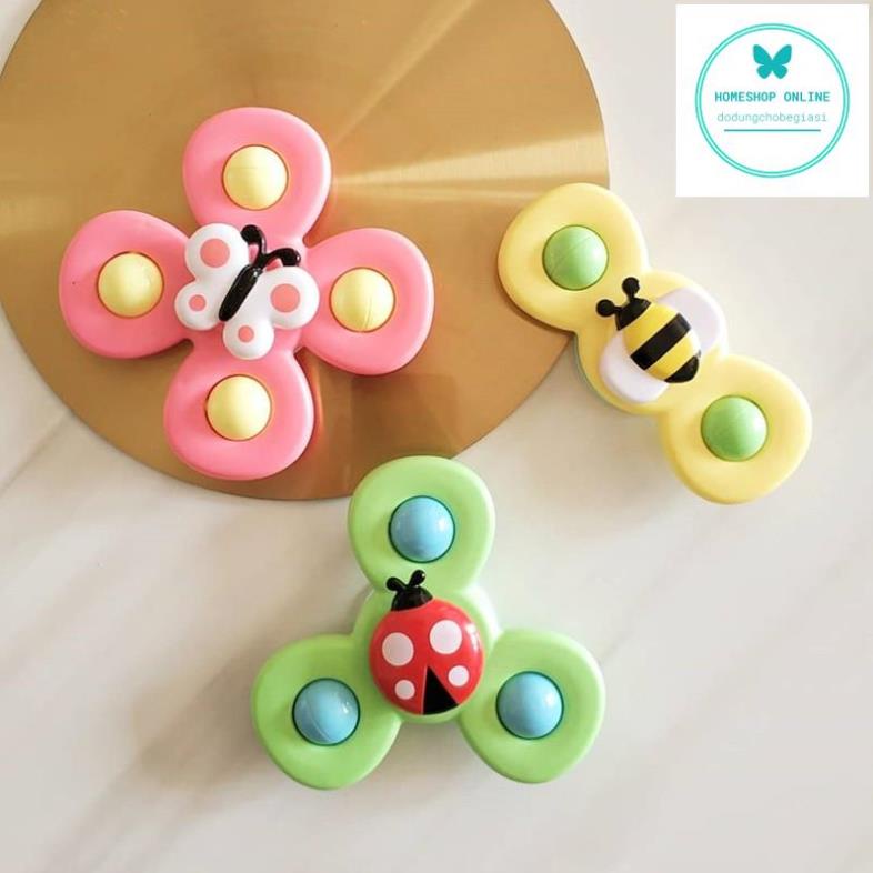 [ FREESHIP-] Set 3 đồ chơi con quay spinner hình côn trùng vui nhộn cho bé