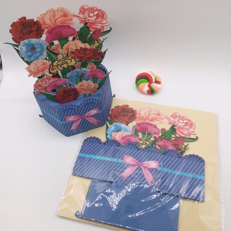 Thiệp Chúc Mừng Ngày Của Mẹ In Hoa Và Chữ Thank You 3D