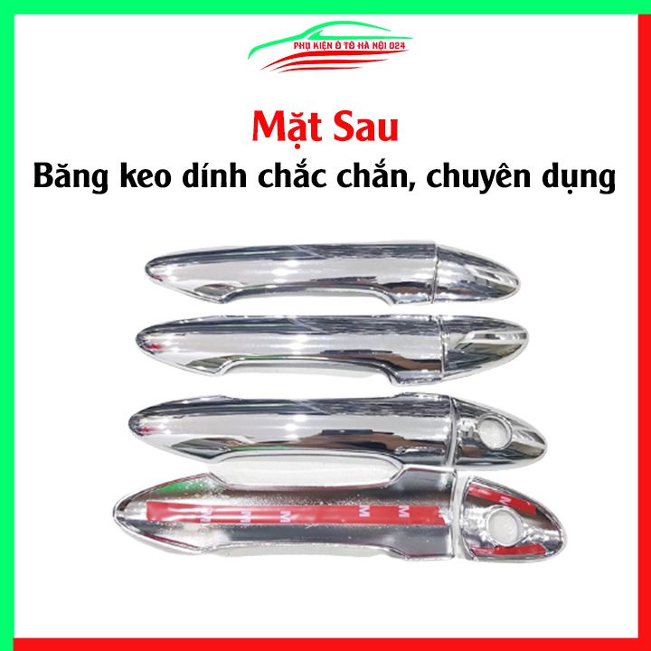 Ốp tay hõm mạ crom Morning 2012-2020 sáng bóng chống trầy bảo vệ cửa xe ô tô