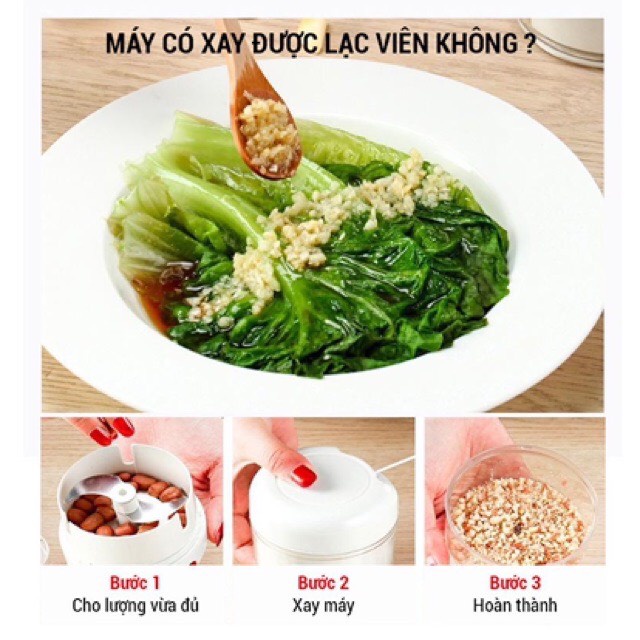 Máy xay tỏi ớt mini cầm tay, Dụng cụ xay tỏi ớt Kéo Dâydành cho gia đình, Tiện Lợi,Nhỏ Gọn,Bền Đẹp