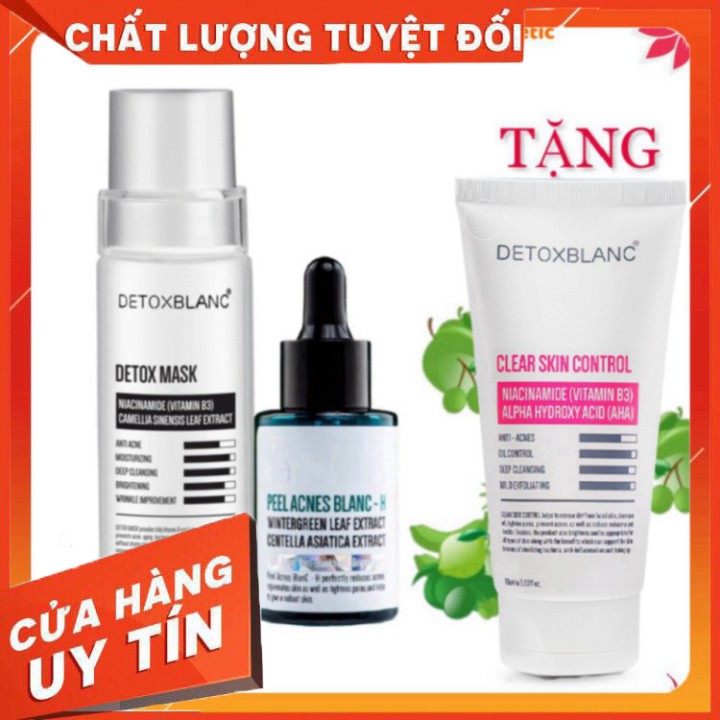 CGGS VMPGS MPGS Combo xóa mụn thâm dưỡng trắng Detox blanc (Detox mask+Serum H tặng kèm sữa rửa mặt) shopmyphamgiasi PTS