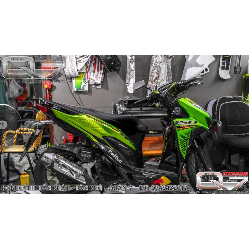 Tem rời vario - xanh đen - decalq7