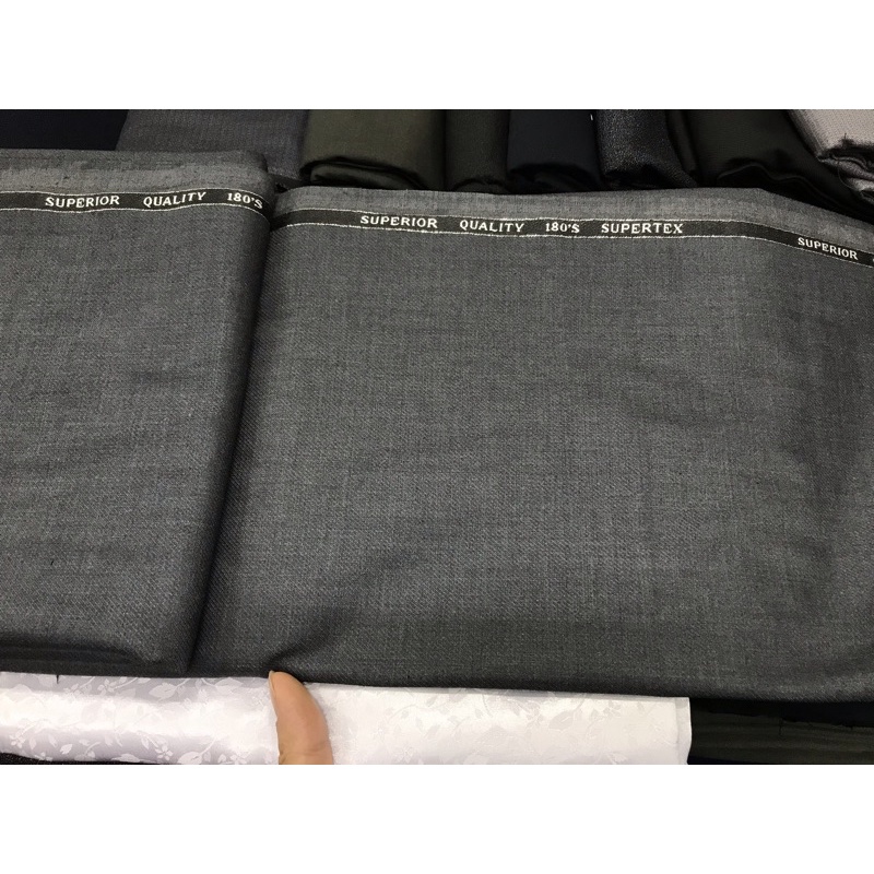 Vải Quần Nam SUPERTEX - Vải May Quần Âu Nam - Vải May Comple Vest Nam - Vải Quần Nam Màu Ghi