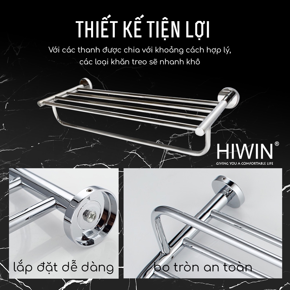 Giàn khăn, giá treo khăn nhà tắm inox 304 mặt gương HIWIN Y- 5039