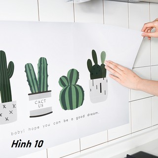 Decal dán tường nhà bếp cách nhiệt không bị ướt có thể lau chùi KNSTORE (hình 10,11)