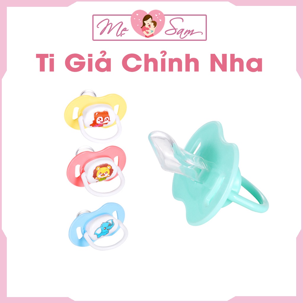 Ti giả cho bé từ 0-1 tuổi có nắp đậy hàng cao cấp chỉnh nha Shop Mẹ Sam