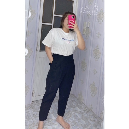 Quần Baggy Nữ hai nút Dung Vũ bigsize sang chảnh dưới 100kg