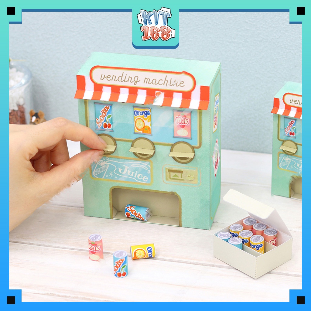 Mô hình giấy Đồ vật đồ chơi Máy bán nước tự động Mini