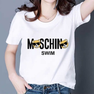 New áo thun nữ in gấu mochino dễ thương unisex bán chạy