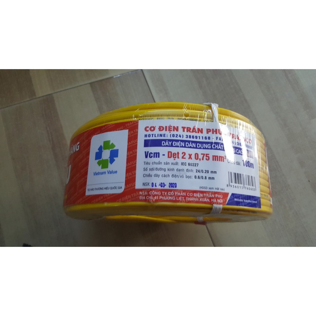 Dây Điện Trần Phú Chính Hãng 2x0.75mm