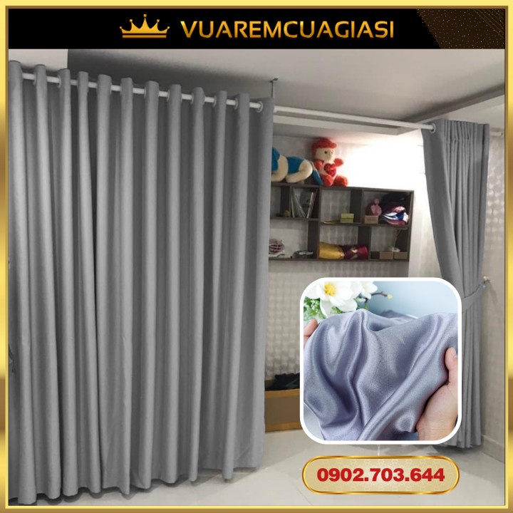 Rèm cửa sổ chính màu xám nhạt chống nắng tốt phù hợp trang trí decor VIP11 Vuaremgiasi | BigBuy360 - bigbuy360.vn