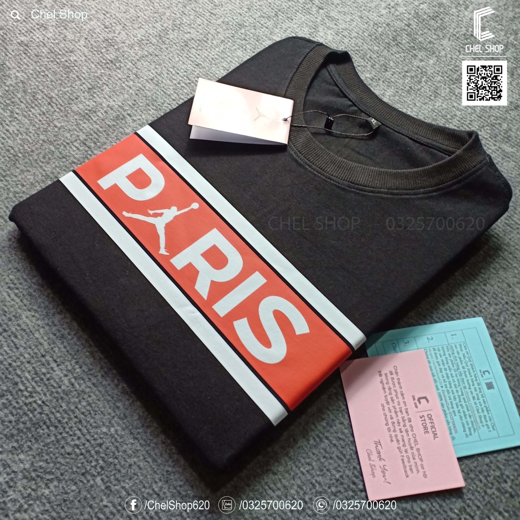 Áo thun cao cấp Paris PSG 100% cotton