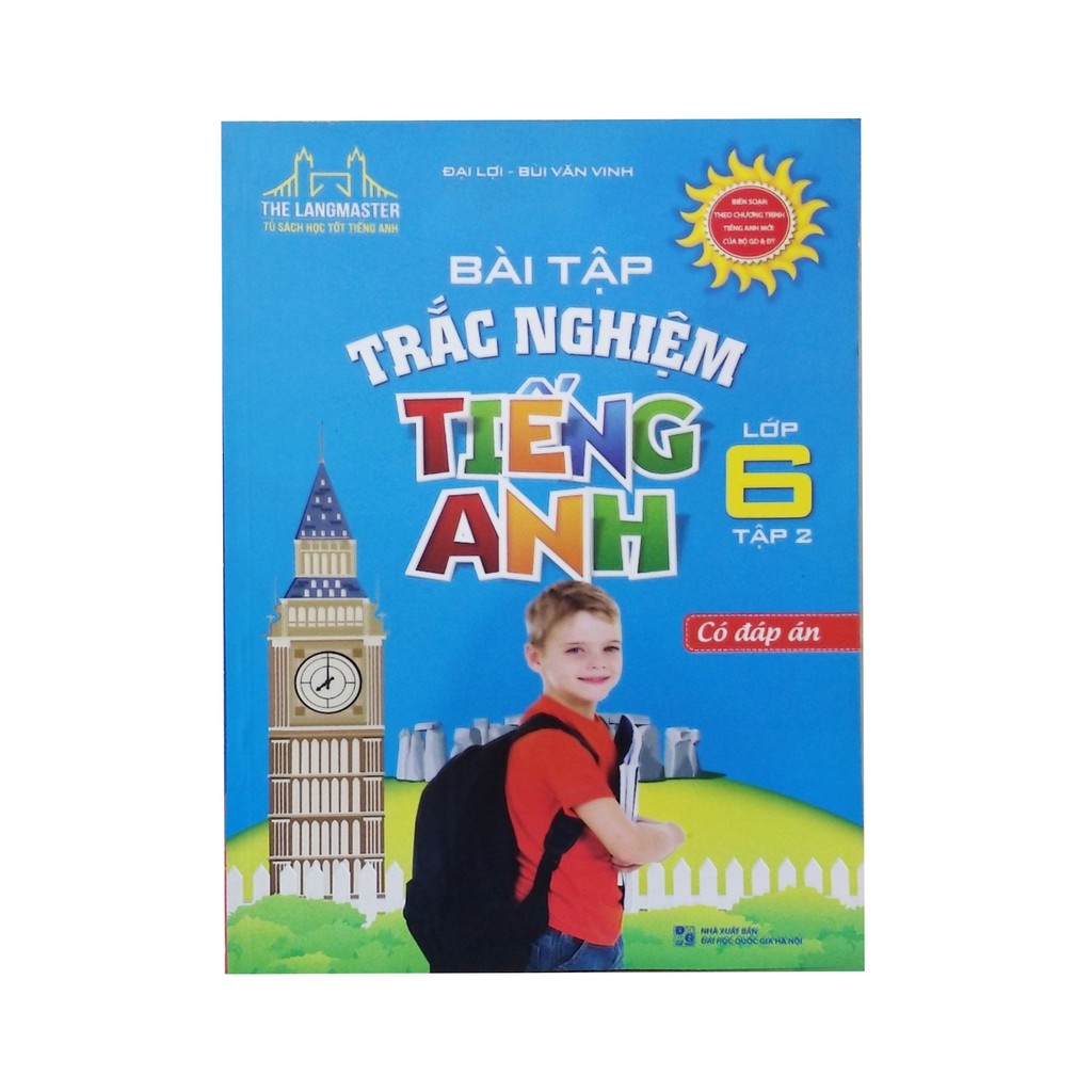 Sách - Bộ the langmaster bài tập trắc nghiệm tiếng anh lớp 6 ( có đáp án )