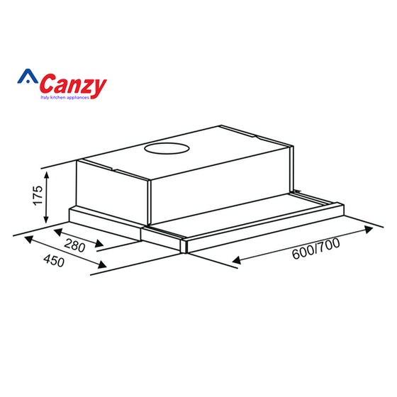 Máy hút mùi Canzy CZ 6002G-7002G- âm tủ, 60-70cm -Máy khút khói khử mùi nhà bếp chính hãng hút khỏe chay êm -BH 26 THÁNG