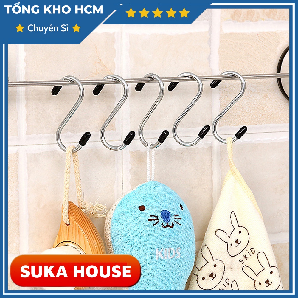 Vỉ 4 Móc Kim Loại Treo Tường Hình Chữ S Model SUKAHOUSE H008