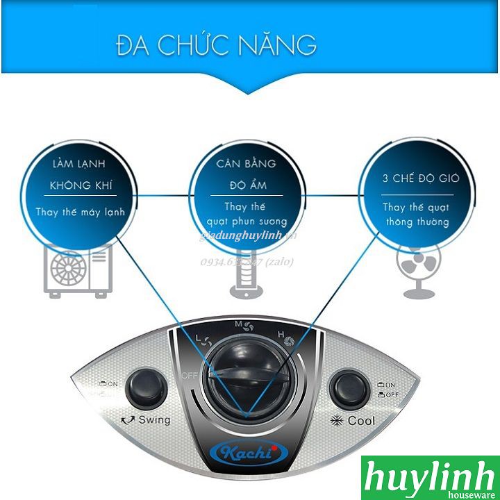 FREESHIP Quạt điều hòa làm mát Kachi QLM01 - 65W