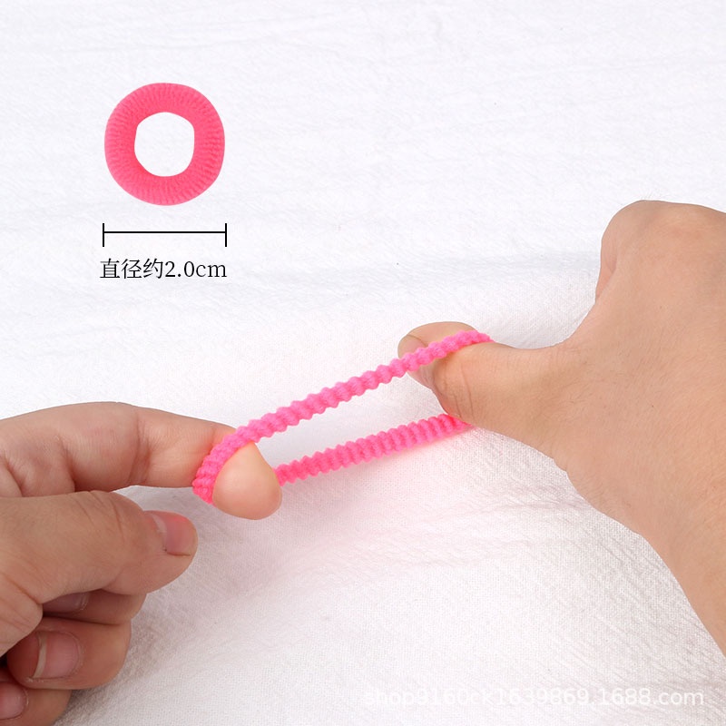 Set 100 Dây Buộc Tóc Co Giãn Cao Nhiều Màu Sắc Phong Cách Hàn Quốc Cho Nữ