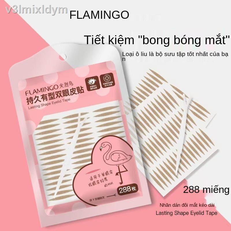 ❄♤Flamingo miếng dán mí mắt hai mí vô hình tự nhiên sưng phồng phồng rộp mắt kép lâu dài màu thịt hình ô liu