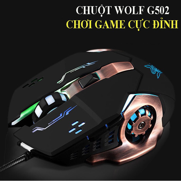 【Chuột máy tính】[Có video] Chuột game thủ Detek G502 Q5 có đèn led