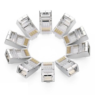Đầu bấm mạng rj45 cat 6 bọc nhôm túi 10c chính hãng ugreen 20333 cao cấp
