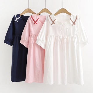 ĐẦM BABYDOLL THUỶ THỦ CỘT NƠ TAY LỬNG