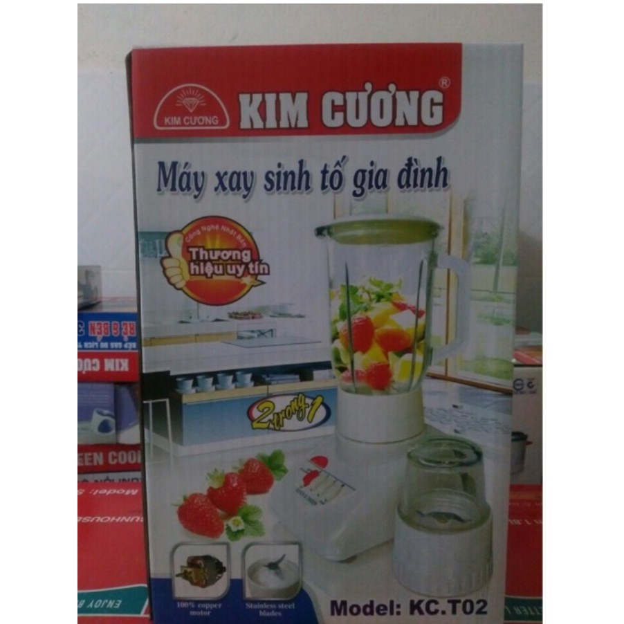 Máy xay sinh tố 2 cối thủy tinh Kim Cương KC-T02 (ST2CT2)