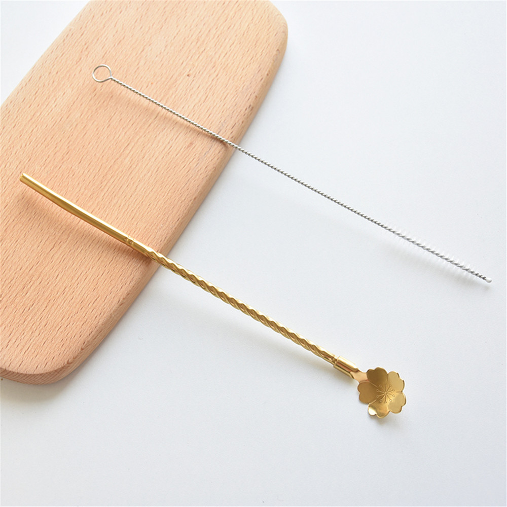 Thìa thép không gỉ 304 mạ titan dùng để khoáy thức uống trà sữa cà phê