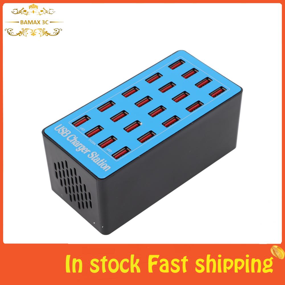 Bộ chuyển đổi nguồn sạc 20 cổng USB hỗ trợ sạc điện nhanh chóng WLX ‑ A5 + 100W 100‑240V