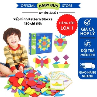 Đồ chơi thông minh - Bộ Xếp Hình Sáng Tạo PATTERN BLOCKS 130 chi tiết