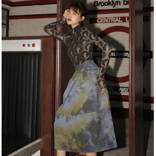 MUSHROOM LEE - Váy Tie Dye Lưng Cao