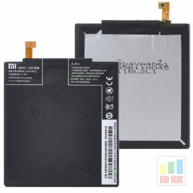 Pin Battery Xiaomi BM31 - 2980 / 3050 mAh (Xiaomi Mi 3)