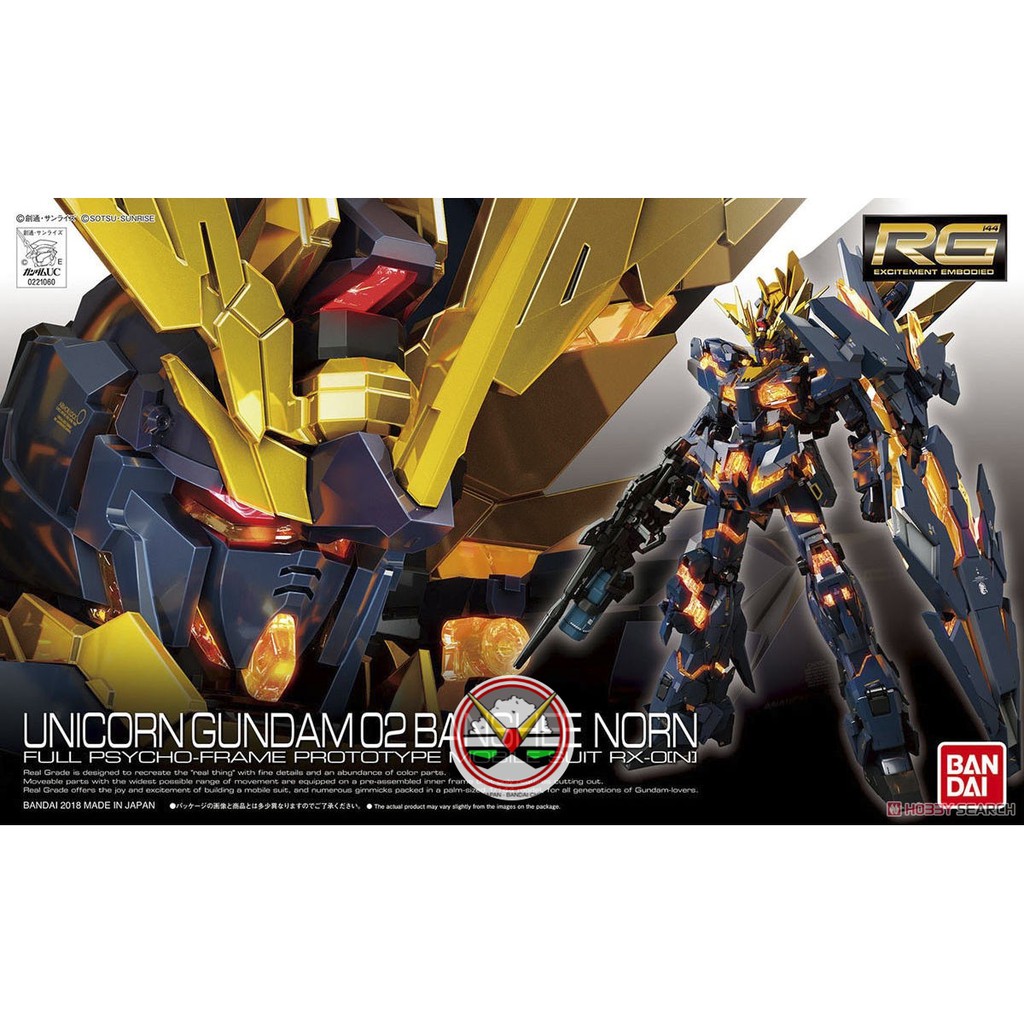 MÔ HÌNH GUNDAM BANDAI RG 27 1/144 UNICORN GUNDAM 02 BANSHEE NORN