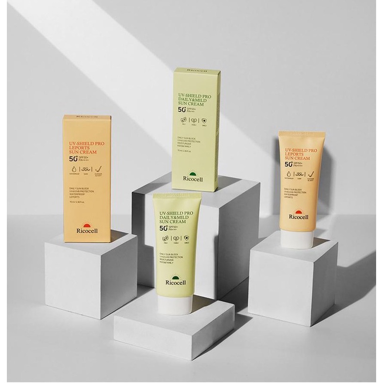 KEM CHỐNG NẮNG FACE & BODY RICOCELL SHIELD PRO SUN CREAM CHO GIA ĐÌNH