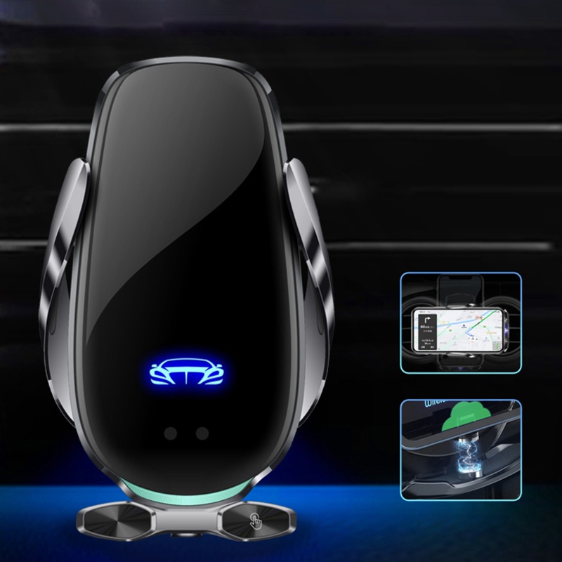 Giá Đỡ Điện Thoại Kiêm Sạc Điện Thoại Trên Xe Hơi 15W Cho Iphone13 / 12 / 11 / S20 / S10 / S9 /