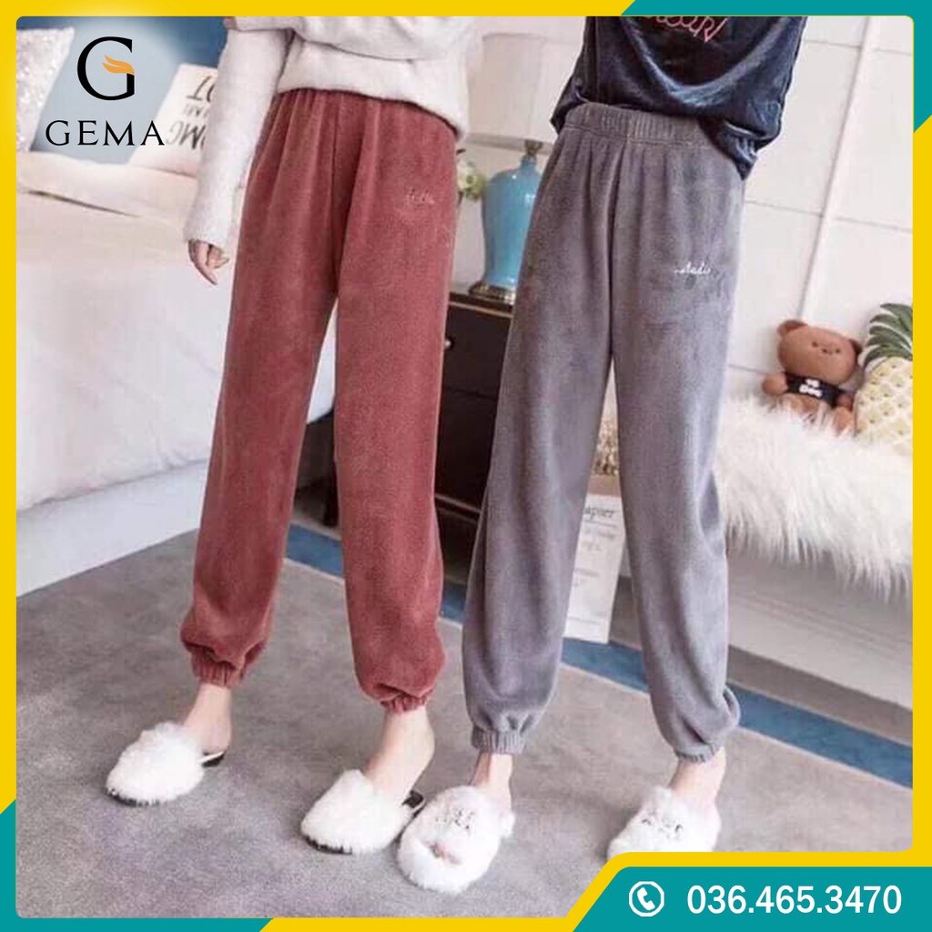 [BÁN CHẠY] Quần Nỉ Bông Lông Cừu Dày Dặn Siêu Ấm Siêu Mịn