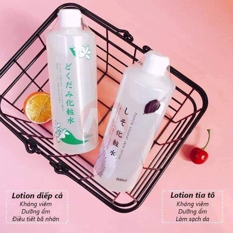 Nước Hoa Hồng Diếp Cá Dokudami Natural Skin Lotion 500ml Nhật Bản